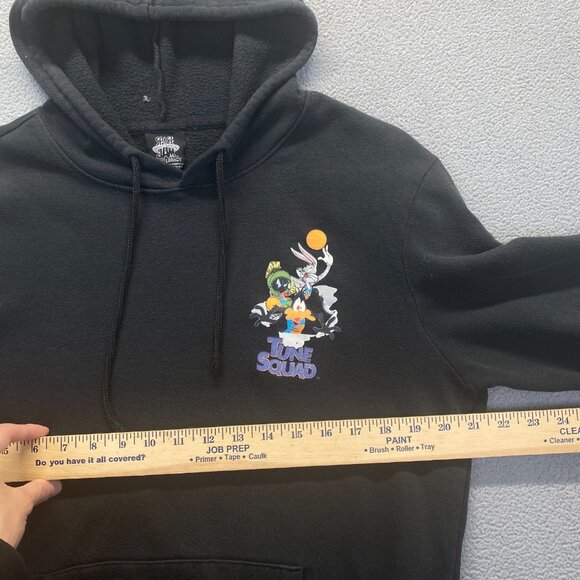 Vintage Space Jam Tune Squad Long-Sleeve Graphic Hoodie Black Unisex Size Large - Picture 4 of 9